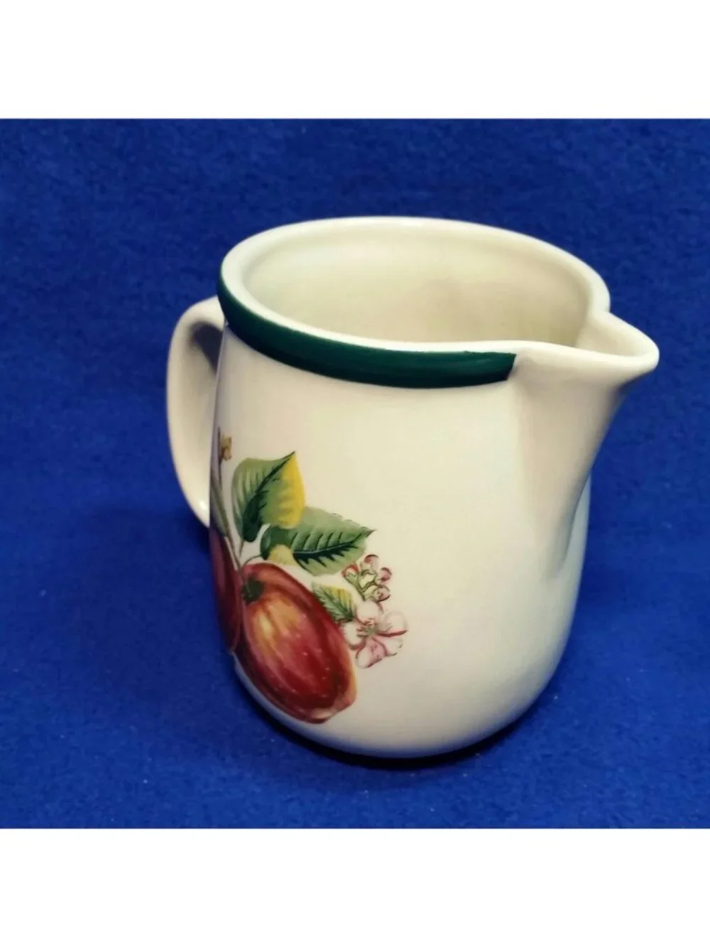 Casuals Apple Creamer China Pearl Apples and Pink Blossoms Country Farmhouse